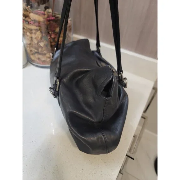 PRADA Milano Italy Black Tessuto-Vitelli Push-lock Easy Shoulder Bag Vintage - Picture 5 of 13